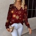 thumbnail image 1 of Chandails d'Automne Grande Taille pour Femmes Chandails de Noël pour Femmes 2025 Col Rond Vacances d'Hiver Mignons Pulls Vin m, 1 of 7