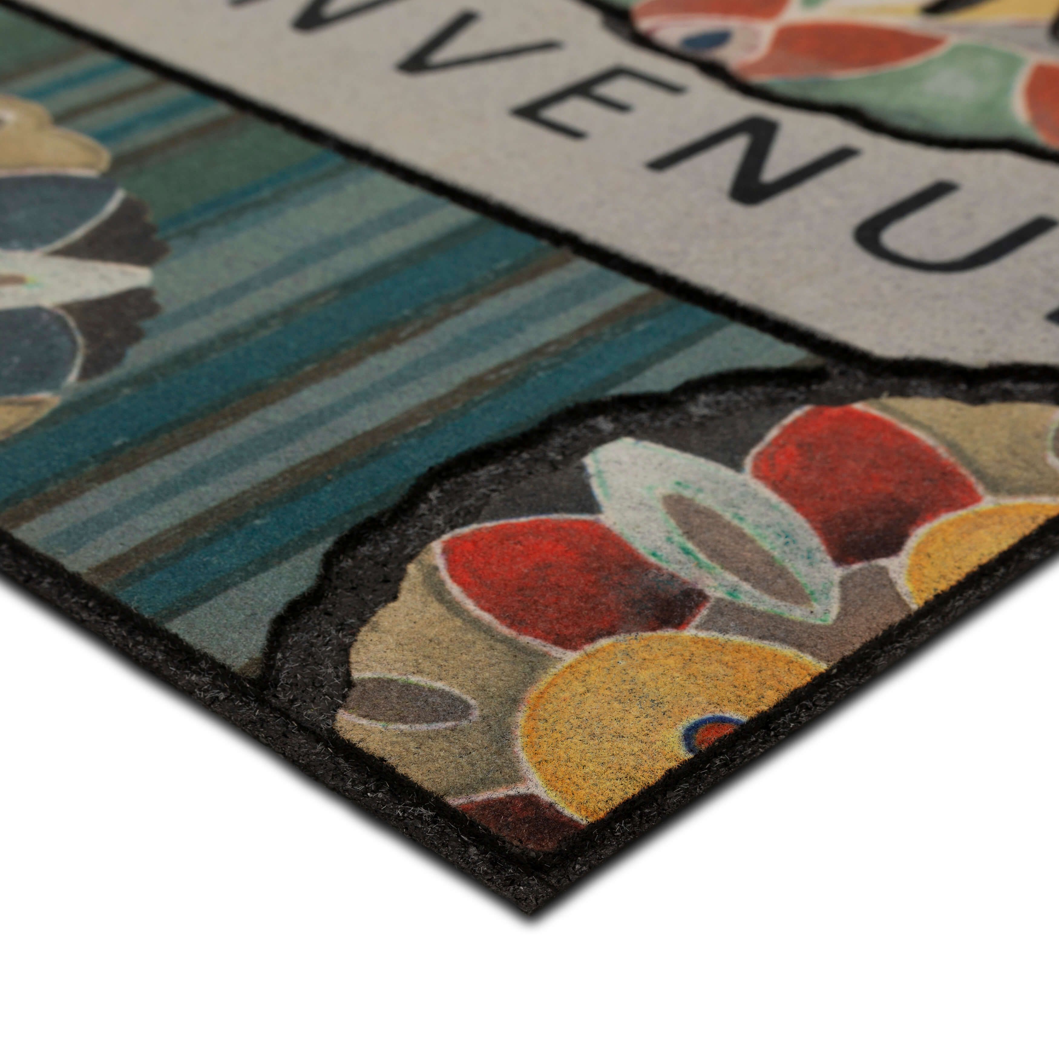 Mohawk Home Playful Medallion Outdoor Polyester Door Mat, Multi, 1' 6" X 2' 6"