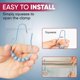 thumbnail image 2 of Ganchos azules para cortina de ducha a prueba de óxido (juego de 12) – Ganchos azules para cortina de baño de acero inoxidable con bolas de rodillo deslizantes sin esfuerzo – Ganchos de baño fáciles d, 2 of 5
