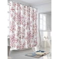 thumbnail image 3 of Pink Red Snowflake Christmas Standard Shower Curtain Set, Waterproof Shower Curtains for Bathroom, Xmas Snowflake Washable Fabric Cloth Bath Curtain for Bathtub Decoration with Hooks 72x72 Inches, 3 of 6