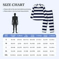 thumbnail image 4 of Goofa Navy Blue And White Stripes for 2-piece Loungewear Set Men’s Sleepwear Set Soft PJs Cozy loungewear Comfy Sleep Set Winter Pajamas-XX-Large, 4 of 7