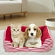 thumbnail image 1 of Camas navideñas a rayas para gatos, camas para perros, camas cueva para gatos, productos suaves y cómodos para mascotas., 1 of 5