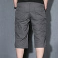 thumbnail image 5 of TMOYZQ Men's Capri Cargo Shorts Lightweight Quick Dry Below Knee Length 3/4 Capri Pants Outdoor Hiking Athletic Running Cropped Pants with Multi Pockets, Big & Tall Sizes, 5 of 5