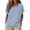 #428-Dark Blue, variant on Womens Summer Tops Short Sleeve Plaid Print Crew Neck Cotton Linen T-Shirts with Curved Hem for Casual Daily Wear