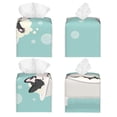 thumbnail image 2 of Sikiie French Bulldog Taking a Bath Leather Tissue Box Cover Square, tissue box holder, Tissue Box with Bottom Belt-5.2”x5.2”x5.2”, 2 of 7