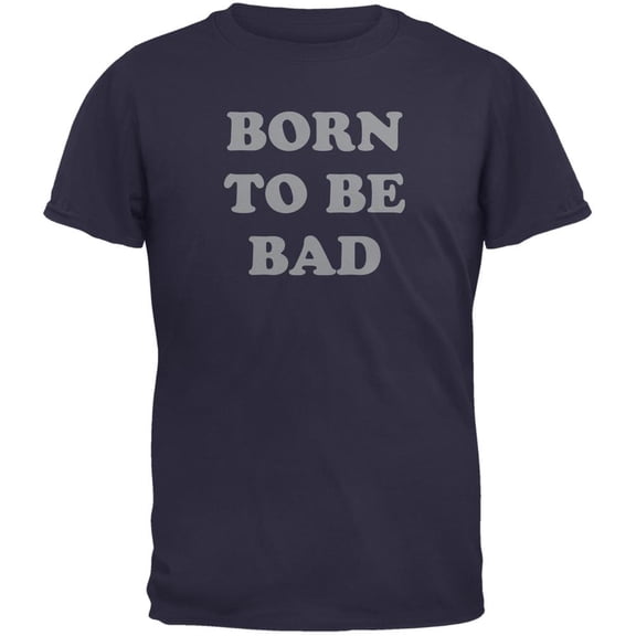 Born To Be Bad Inspired By Joan Jett Navy Adult T-Shirt - Large