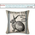 thumbnail image 2 of Faromily Vintage Farmhouse Bunny Throw Pillow Covers Retro Farm Rabbit Feed Home Dcor Cotton Linen Throw Pillow Case Cushion Cover 18" X 18" Set of 2 (Vintage Rabbit), 2 of 2