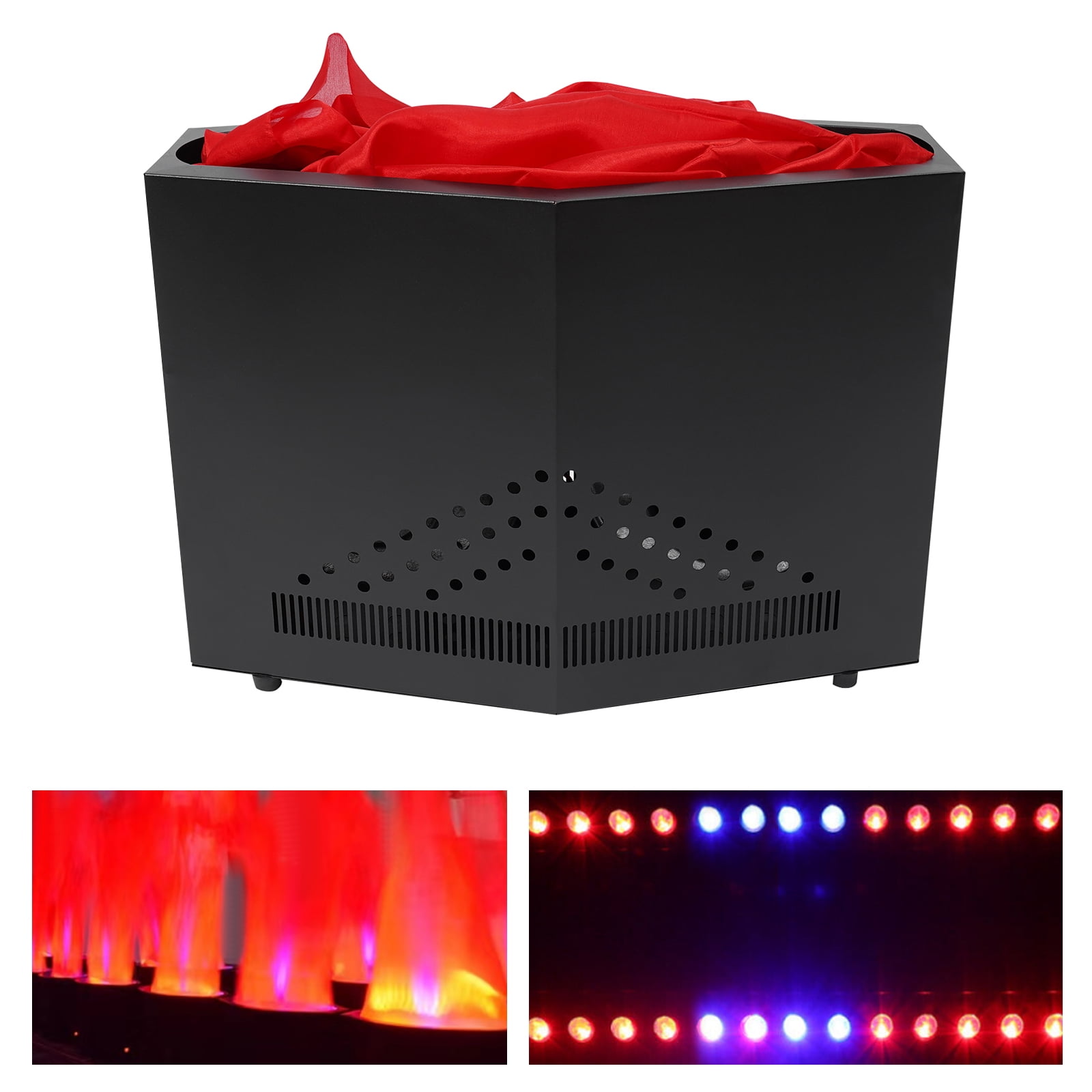 Wildnix Stage Lights with Red Flame Illusion, 36 LED Beads, Copper Turbine Blowers, Safe, Reusable, and Easy Installation for Party and Stage Use