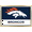 Gold Framed Version, variant on NFL Denver Broncos - Logo 21 Wall Poster, 14.725" x 22.375", Framed