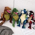thumbnail image 3 of Sonducket de dinosaurio de gran capacidad de algodón, libros de viaje y tableta, muñeca, bolsa de felpa, teléfono de habitación amplia Mochilas Marrón, 3 of 6