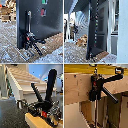Up to 330 Lb Wall Tile Height Adjuster Black 2pcs Door Panel Lifting Cabinet Jack 2 Packs Viking Arm Hand Tool Jack Set Gift for Men/Father’s Day Board Lifter Labor-Saving Arm 