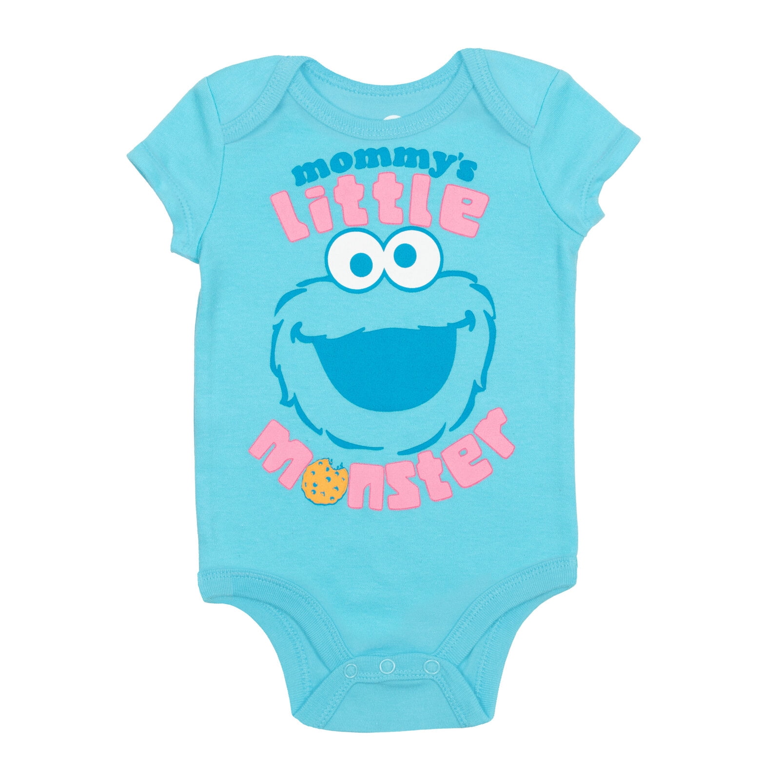 Sesame Street Elmo Cookie Monster Abby Cadabby Newborn Baby Girls 5 Pack Bodysuits Newborn to Infant