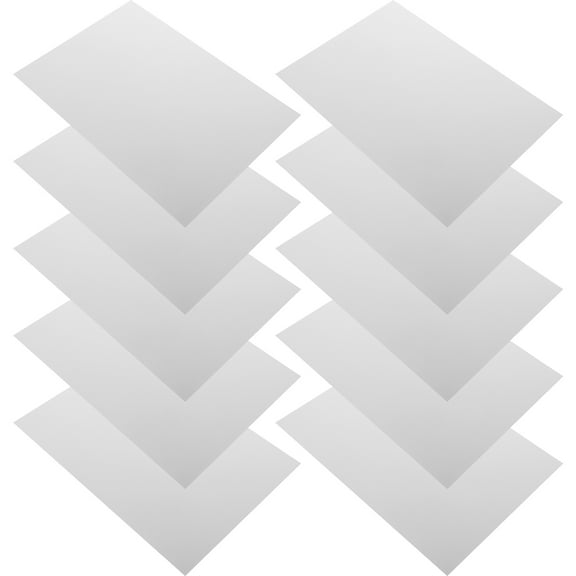 PBPBOX 10Pcs White Moldable Plastic Sheets Multipurpose Hard Plastic Panels for Crafts and Decoration