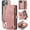 Pink, variant on Wallet Case for iPhone 16 Pro Max, Zipper Purse Folio Leather Wallet with Card Holder Wrist Strap Detachable Magnetic Shockproof Protective Back Case for iPhone 16 Pro Max 6.9 inch