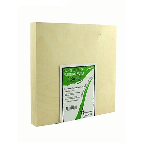 American Easel Panneau de Peinture de Bouleau 18 x 18 Po. de Profondeur - Naturel