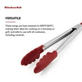 thumbnail image 4 of KitchenAid 6009289 Pince à Embout en Silicone et en Acier Inoxydable Argent & Rouge 1,38 x 10,83 Po, 4 of 5
