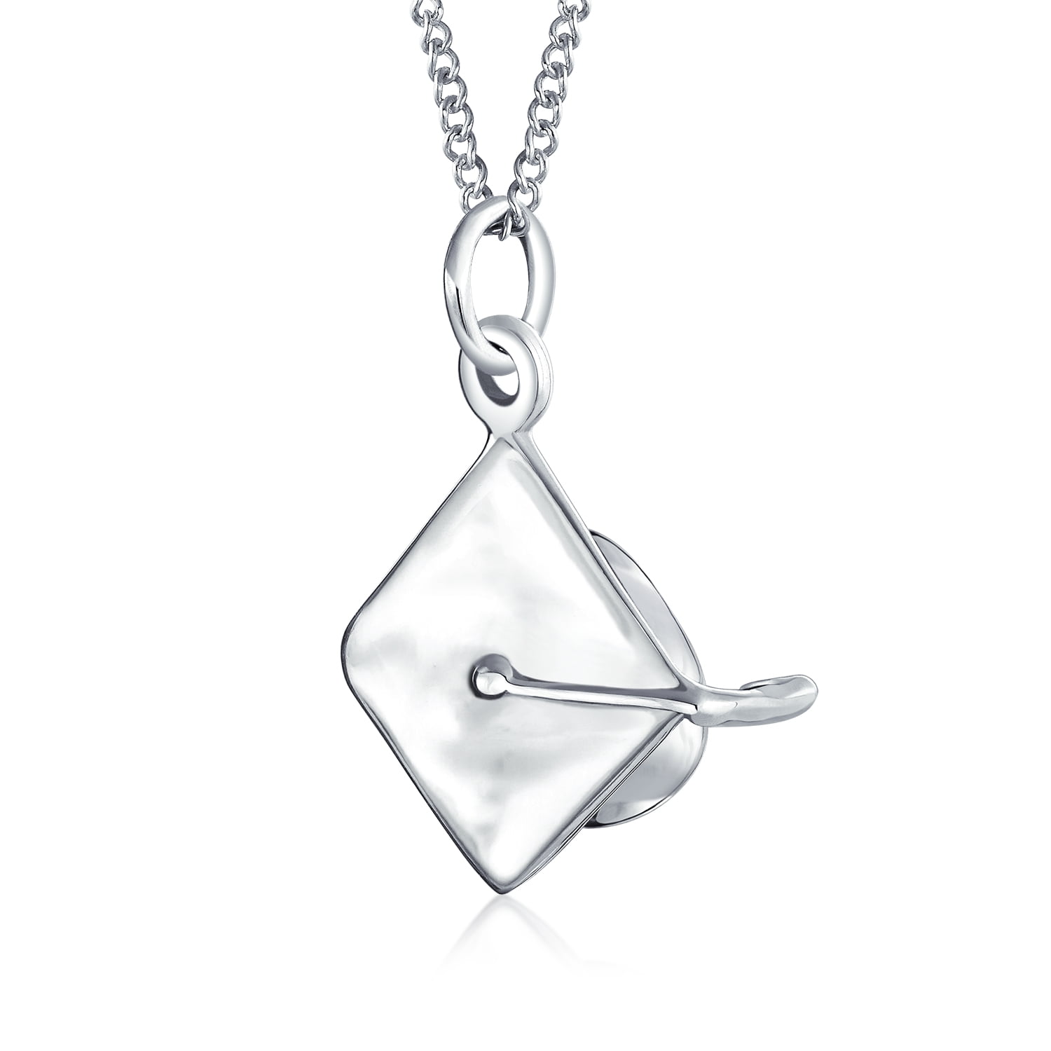 Tiny Graduation Cap Hat Engravable Charm Pendant Necklace For Graduation For Women For Teen 925 Sterling Silver Walmart Canada