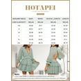 thumbnail image 5 of HOTAPEI Womens Dresses 2023 Spring Summer Deep V Neck Open Back Dress Ruffle Layer Swing Long Sleeve Floral Print Mini Dresses, 5 of 5