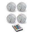 thumbnail image 1 of Moyic 4 Uds luz de acuario IP67 impermeable 10LED RGB lámpara subacuática lámpara de noche colorida luz giratoria Circular con Control Iluminación y accesorios No.02, 1 of 6