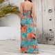 thumbnail image 4 of Vestido informal para mujer, cuello en V, vestido suelto, cintura alta elástica, vestidos de vacaciones para mujer FLhrweasw Nuevo, 4 of 9