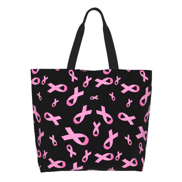 Balery Breast Cancer Awareness Bolsa Tote Estilo Estético con Cremalleras, Bolsa de Hombro, Bolsa de Compras Grande y Plegable