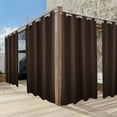 thumbnail image 3 of TOPCHANCES 1 Panel Outdoor Curtains for Patio, Waterproof Weatherproof Privacy Curtains 3D Embossed Pattern, Thermal Insulated Grommet Top and Tab Bottom Drapes, W52in x L108in, 3 of 11