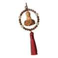 thumbnail image 2 of DYNWAVECA Statue Voiture Rétroviseur Pendentif avec Pompon Feng Shui Décor Rouge, 2 of 9