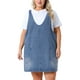 thumbnail image 1 of Vestido de mezclilla sin mangas con escote en V para mujeres de tallas grandes Agnes Orinda, vestido casual con bolsillos, 2X azul cielo para el Día de la Madre, 1 of 4