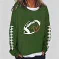 thumbnail image 3 of Football Printed Sweatshirts for Women, Crewneck Long Sleeve Loose Fit, Fall Game Day Casual Graphic Tops S-3XL, 3 of 5