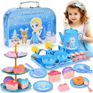 Kid Connection Kids Flower Tea Cart Play Set, 45 Pieces with Light