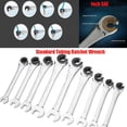thumbnail image 5 of 8-19mm Tubing Ratchet Wrench Tubing Ratchet Wrench Double Spanners Tools Oil Wrench Open end ratchet wrench (KKJLBS,18mm), 5 of 6
