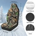 thumbnail image 5 of Garronmavis Hunting Camo Forest Fuzzy Car Seat Covers Men Women Washable Car Accessories Elastic Bucket Cushion Protectors for Trucks Vans SUV, 5 of 7