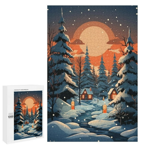 Winter Wonderland 1000-Piece Puzzle - Great for Family Bonding, Enjoyable for Puzzle Enthusiasts, Wall Art