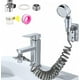 thumbnail image 1 of Kit de ducha de lavabo, kit de ducha de lavabo, kit de ducha de lavabo con manguera telescópica, adaptador de grifo G1/2 para lavacabezas/fregadero, 1 of 1