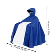 thumbnail image 3 of Heavy Duty Rain Poncho for Adults Men Women, Waterproof Full Body Raincoat with Hood, See-Through Panel for Motorcycle Scooter Bike, Extra Large Thick Riding Gear, 1Pack Light Gray, 3 of 6