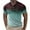 Light Blue, variant on Aofany Men Plus Size Shorts Sleeves T Shirt Summer Casual Gradient Turn-down Collar Pullover Blouse Big And Tall Men Button Tops