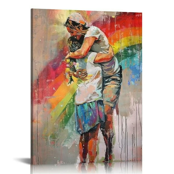 JEUXUS In Heaven Jesus Poster Christ Canvas Wall Art Picture For Living Room Home Decor With Frame 12x16 in