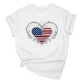 thumbnail image 2 of Xdegoge American Flag Patriotic 4th of July Sparkly Graphic T Shirt for Women Short Sleeve Crewneck Loose Casual Top USA Pride Summer Tee Holiday Party Fashion Shirts, 2 of 5