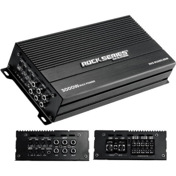 Mini Amplificador 5 Canales Rock Series RKS-R1000.5DM 3000 Watts Clase D Rock Series RKSR10005DM