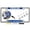 Chrome, variant on [Officially Licensed Product] - U.S. Air Force Proud Dad - Domed Custom-Made Personalized Narrow (Thin) Top 4 Hole Metal Car License Plate Frame with Free caps - Black (Qty: 1 Frame)