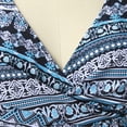 thumbnail image 6 of EHRWE Women High Waisted Bikini Sexy Push Up Two Piece Swimsuits Vintage Swimsuit Two Piece Retro Ruched High Waist Print Bikini Set Navy, Sizes S-2XL, 6 of 8