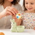 thumbnail image 4 of Ceramic Rabbit Egg Holder Stand - Bunny Egg Cup for Soft Boiled Eggs, Easter Egg Display Stand & Vintage Decoration for Tabletop, Party, and Kitchen Decor, 4 of 4
