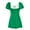 Green, variant on Plus Size Dress for Women Square Neck Bubble Sleeve Shrink Pleated Chest Strapless Doll Midi Dress Blue XXL