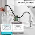thumbnail image 3 of KENES Robinet de Salle de Bain en Nickel Brossé avec Pulvérisateur Rétractable, Robinet de Lavabo de Salle de Bain à Poignée Unique avec Pulvérisateur Rétractable, Robinet de Coiffeuse avec Drain Pop-Up, 3 of 9