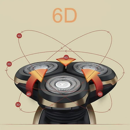 Washable Electric Shaver Triple Blade Intelligent Shaving Floating