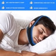 thumbnail image 2 of CHAO Correa antironquidos azul para la barbilla, antironquidos para ayudar a dormir, reducción de ronquidos, solución antironquidos, correa ajustable para detener los ronquidos para hombres y mujeres, 2 of 5