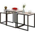 thumbnail image 1 of vfytbgnhj Table Gigogne Tables d'Appoint Table Basse, Table de Bout Empilable avec Cadre en Métal Brun Rustique, 1 of 7
