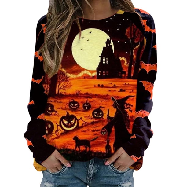 womens halloween crewneck