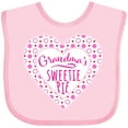 thumbnail image 3 of Inktastic Grandma's Sweetie Pie with Pink Hearts Boys or Girls Baby Bib, 3 of 4