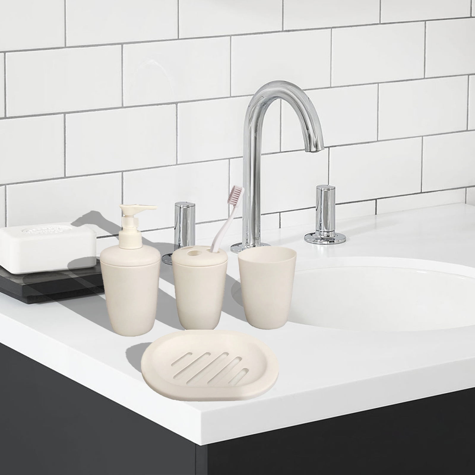 Ensemble D'accessoires De Salle De Bain Avec Porte-brosse à Dents